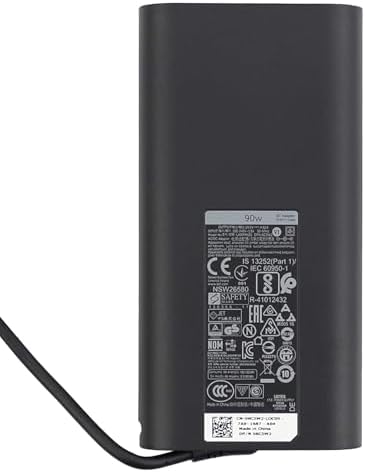 High-Performance 90 W USB-C AC Power Adapter for Dell Laptops – Fast Charging, Universal Compatibility, and Advanced Safety Features for XPS, Precision, Latitude, and Chromebook Models – Reliable Energy Solution with 10 Protective Measures Against Overheating and Short Circuits