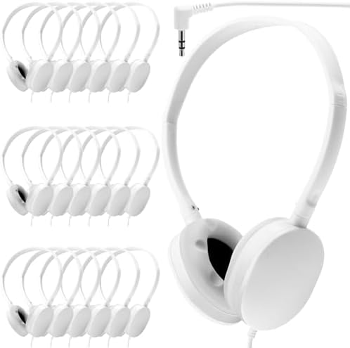 Elevate Classroom Engagement with Konohan Kids Headphones – Bulk 18-Pack Adjustable Wired Earphones for Students, Teens, and Adults, Offering Universal 3.5 mm Compatibility and Superior Sound Quality – Durable and Comfortable for All Learning Environments