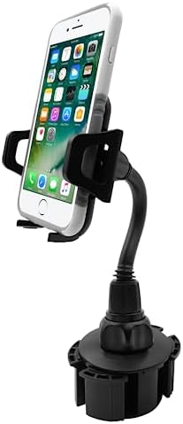 Universal Smartphone Cup Holder Mount by Macally – Adjustable Car Phone Holder for i Phone, Samsung & All Smartphones – Secure, Flexible, and 360-Degree Rotatable Design for Safe Driving and Easy Access