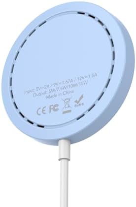 Magnetic Fast Wireless Charger Pad for i Phone 16/15/14/13/12 – 15 W Max Power, Sleek Purple Design, USB-A Compatibility for Effortless Charging Solutions