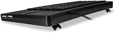 Transform Your Workspace with the Perixx PERIBOARD-515 H Wired USB Keyboard Featuring Integrated Touchpad and Dual USB Hubs – Compact Efficiency for Seamless Navigation and Enhanced Productivity in Home and Office Settings