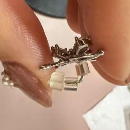 Elevate Your Earbuds with a Chic Silver Rhinestone Bow Clip-On Accessory – Customizable DIY Earbud Decor for Fashion-Forward Audio Enthusiasts – Perfect for Daily Use & Special Events