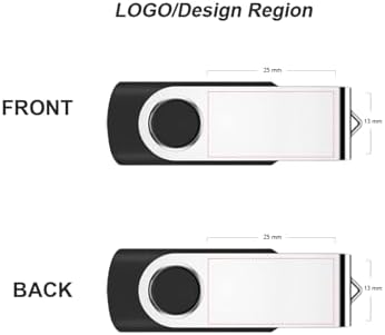 Reliable Wooolken 32 GB USB Flash Drives 10-Pack – Portable Memory Sticks with Keychains for Effortless File Transfers on PC & Laptop – Fast USB 2.0 Storage Solution in Sleek Black Design