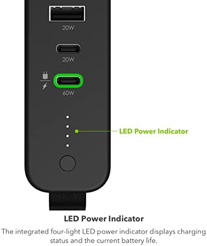 Mophie Powerstation Mini 5,000 m Ah Portable Power Bank – Ultra-Fast 20 W USB-C PD Charger for Rapid Device Recharging, Compact Pocket-Sized Design with LED Battery Indicator, Includes USB-C Cable for Instant Connectivity, Essential Travel Accessory for On-the-Go Smartphone Power