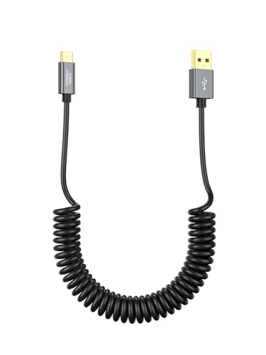 Revolutionize Your Charging Experience with the Cable Creation 5 ft Retractable USB-C Coiled Cable – Fast 3 A Charging for Android Auto, Apple Car Play, i Phone 15/16, and More – Durable, Tangle-Free Design for Effortless Data Sync and Seamless Connectivity Across All Type C Devices