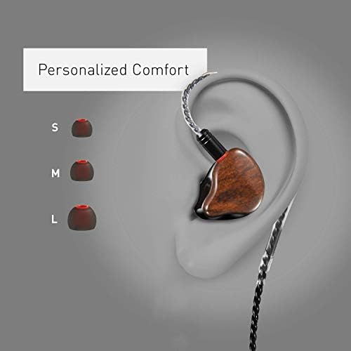 Premium Hi-Fi Dual Driver In-Ear Monitor Earbuds with Detachable Cable – Noise-Canceling Headset for Musicians, Singers & Audiophiles | Elegant Wood Grain Design for Superior Sound Isolation and Versatile Compatibility