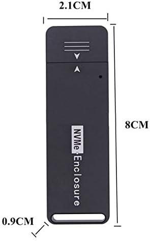 High-Speed Cablecc USB 3.1 Gen2 NVMe M-Key SSD External Enclosure – 10 Gbps Data Transfer for 2230/2242 mm Drives, Tool-Free Setup & Durable Aluminum Design for Optimal Cooling and Portability