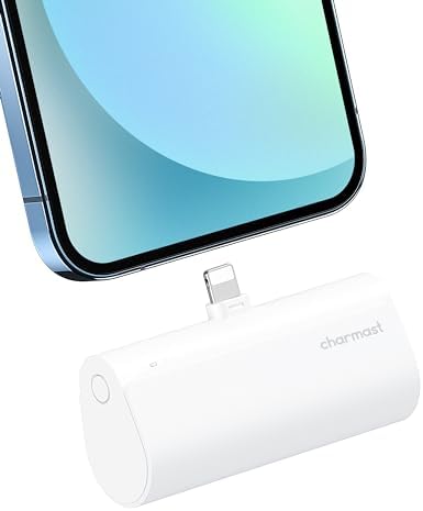 Ultra-Compact 5000 m Ah Charmast Portable Charger – 20 W PD Fast Charging Power Bank for i Phone 14/13/12/11/XR/8/7/6 – Mini Battery Pack with Enhanced Compatibility for On-the-Go Power Solutions
