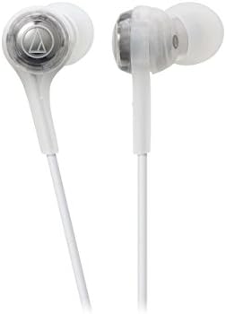 Audio-Technica ATH-CK200 BT Wireless In-Ear Headphones with In-Line Mic & Control – Sleek White Design for Effortless Connectivity and Superior Sound Quality