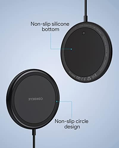 Dual Pack 15 W Fast Wireless Charger – Maximize Charging Efficiency for i Phone 16/15/14 & Samsung Galaxy S24/S23/S22 – Sleek Design, Enhanced Compatibility, Safe Charging for Air Pods Pro 2