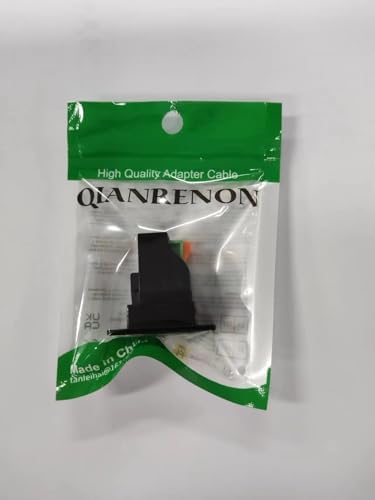 QIANRENON USB2.0 Rectangular Panel Mount Crimp Terminal Solderless Adaptor USB2.0 Female to 4Pin Quick Connect Terminal Fixed Mount Socket, for 480Mbps Data Transfer 5V2A Charging – Enhanced Compatibility and Speed