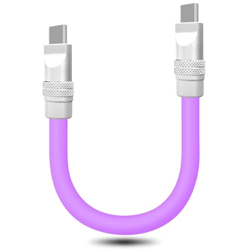 Ultra-Compact 240 W USB C Charging Cable – Sleek 4-Inch Power Bank Connector for i Phone 15/16 & Samsung Galaxy – Durable Tangle-Free Design for Effortless Portability – Essential Travel Accessory for Fast On-the-Go Charging Needs