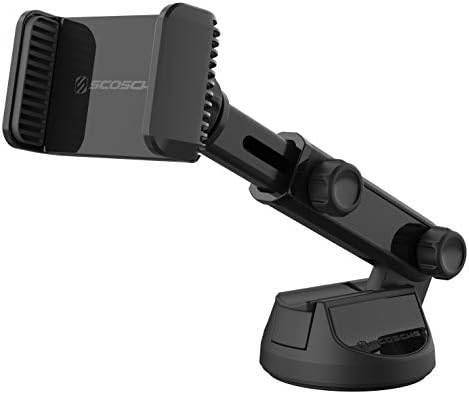 Scosche HDVM 3-in-1 Universal Cell Phone Mount: Versatile Suction Cup Holder for Windshield, Dashboard, and Vent – Compatible with i Phone 16/15/14/13/12 & Smartphones Up to 3.5 Inches – Enhanced Stability for Safe Hands-Free Use