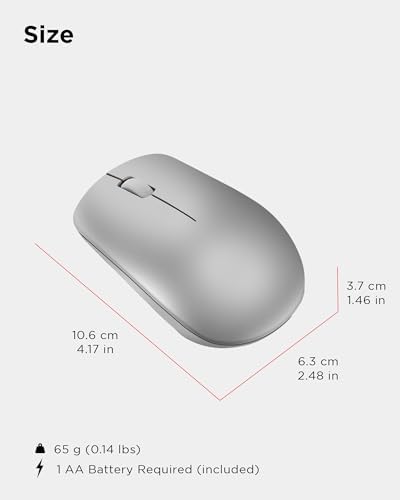 Lenovo 530 Wireless Mouse – Ergonomic Abyss Blue Design with 2.4 GHz Nano USB Receiver, 1200 DPI Optical Sensor for Precision Tracking, Lightweight & Portable for Effortless Navigation, Ideal for Left & Right-Handed Users, Perfect Companion for Work or Travel