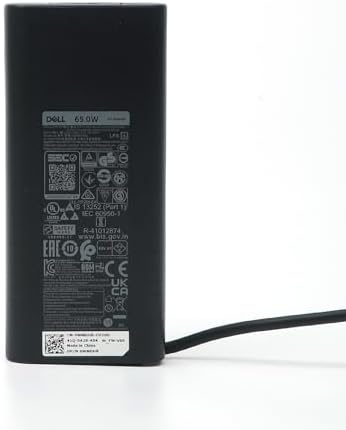 Dell 65 W USB-C Power Adapter for Latitude Series 5400-5450 – Genuine HA65 NM190 AC Charger with 3 FT Cord, Enhanced Speed, and Broad Compatibility for Reliable Performance