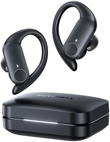 Maximize Your Fitness Journey with NS18 Wireless Earbuds – 12-Hour Playtime, Sweatproof Design, Tailored Sound via Custom App, and Robust 13 mm Bass Drivers for Deep Audio Experience, Featuring Bluetooth 5.3 for Seamless Connectivity (Black) – Ideal for Active Lifestyles and Audiophile Enthusiasts