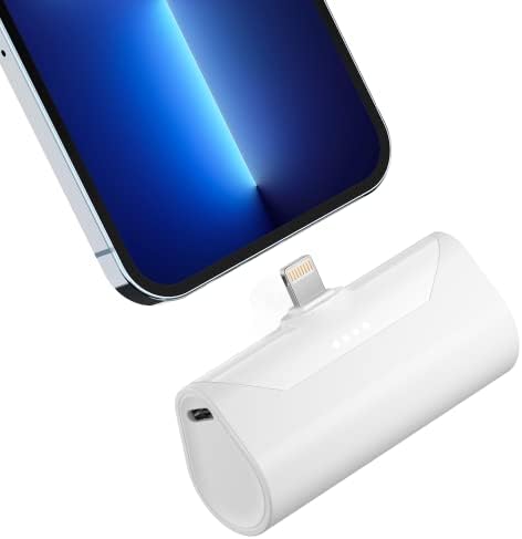 Ultra-Compact 5000 m Ah Power Bank with Built-in USB C Cable for i Phone 15 Pro Max – Reliable Portable Charger for i Phone 14/13, Samsung, Google, and More – Fast Charging Solution for On-the-Go Power Needs (Black)
