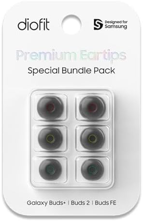 Superior Multi-Flange Eartips for Galaxy Buds2 & Galaxy Buds FE – Ultimate Comfort & Noise Isolation for Active Lifestyles – Sleek Black Design for Enhanced Audio Performance – Hassle-Free Installation & Maintenance
