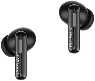 Morpheus 360 Nemesis Advanced ANC Wireless Earbuds – Premium Bluetooth In-Ear Headphones with 30-Hour Playtime, Magnetic Charging Case & Pure Black Design for Ultimate Immersive Sound Experience