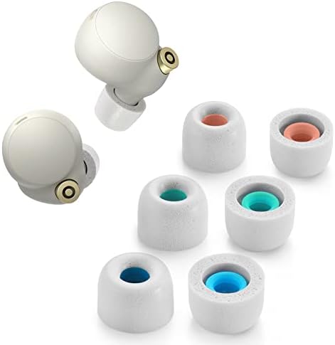 Premium Memory Foam Ear Tips for Sony WF-1000 XM4 & WF-1000 XM3 – Anti-Slip Replacement Tips for Optimal Comfort and Noise Isolation, Fits Charging Case, 3 Pairs (Medium, Black) – Elevate Your Audio Experience with Enhanced Stability and Sound Quality