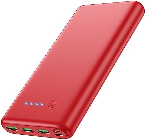 Ultra-High Capacity 40800 m Ah Portable Charger with Built-In Cables – 25 W PD USB C Fast Charging Power Bank – 5 Outputs & Dual Input for i Phone 16/15/14/13 & Samsung S23 – Stylish Pink Design for On-the-Go Charging Solutions