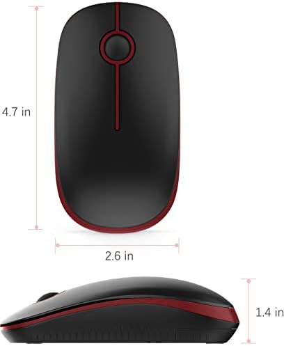 Sleek Vssoplor Wireless Mouse – Ultra-Slim Silent Optical Companion for Laptops & PCs | 2.4 GHz Nano Receiver, Perfect for Quiet Workspaces & Travel | Enhanced Compatibility for Windows, Mac & Linux