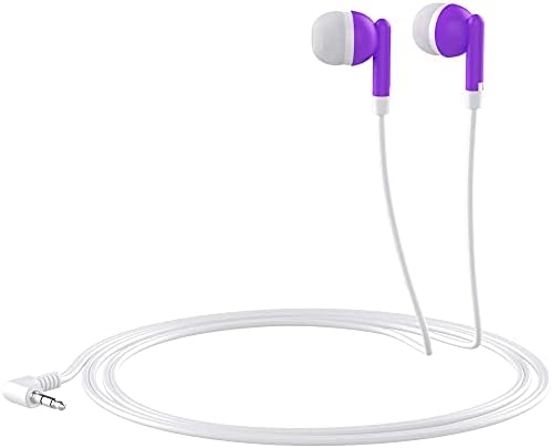 Maeline 100-Pack Bulk Earbuds with 3.5 mm Connector – Multi-Color Stereo Earphones for Schools, Events, and Promotions – Superior Sound Quality and Comfort for Everyday Use