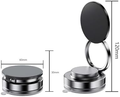 Vacuum Magnetic Phone Holder Stand,car phone holder,Foldable and Retractable Double-Sided Magnetic Phone Holder, Folding Swivel Stand, for Car/Mirror/Gym,Compatible with All Smartphones. – Enhanced Compatibility and Speed