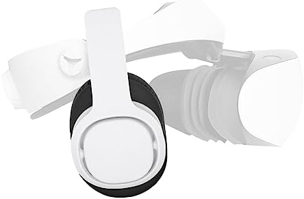 Transform Your Virtual Reality Sessions with PH2 Stereo Headphones for PS VR 2 – Innovative Clip-On Design for Instant Attachment, Luxurious Comfort with Over-Ear Earmuffs, and Immersive 360° Sound Quality – Sleek White Aesthetic with Integrated Cable Management for Effortless Organization – Perfectly Engineered for Unmatched Gaming Performance and Enhanced Immersion