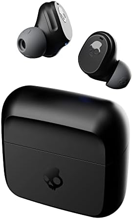 Skullcandy Mod Wireless Earbuds – Premium Bluetooth Headphones Offering 32-Hour Playtime, Advanced Noise Isolation, and Rugged Sweat & Water Resistance for Active Users – Hands-Free Mic Compatible with i Phone & Android Devices in True Black