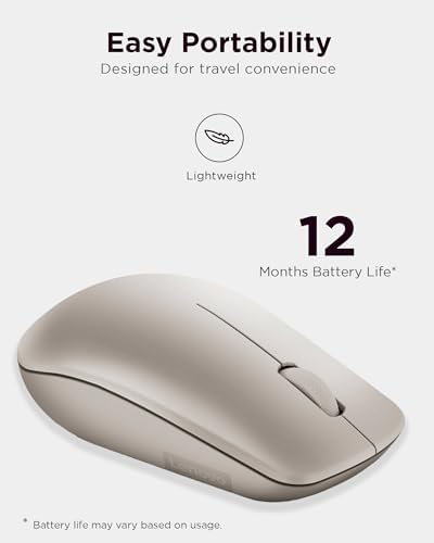 Lenovo 530 Wireless Mouse – Ergonomic Abyss Blue Design with 2.4 GHz Nano USB Receiver, 1200 DPI Optical Sensor for Precision Tracking, Lightweight & Portable for Effortless Navigation, Ideal for Left & Right-Handed Users, Perfect Companion for Work or Travel