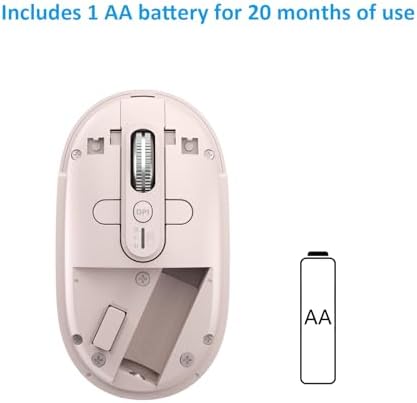 Ultra-Slim Wireless Bluetooth Mouse for Multi-Device Use – Lightweight Travel-Friendly Design with ±3000 DPI Precision, 4-Way Metal Scrolling, and 8 Customizable Buttons – Perfect for Laptops, Tablets, and Phones – Enjoy Quiet Operation and Long Battery Life for Enhanced Productivity