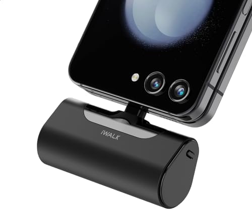 i WALK Compact 4500 m Ah USB-C Power Bank – Ultra-Lightweight Portable Charger for i Phone 16/15, Samsung Galaxy S25/S24/S23, and More – Fast Charging, Versatile Compatibility, Stylish Purple Design for On-the-Go Power Solutions