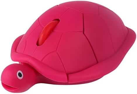 YOCUNKER Adorable Turtle-Shaped Wireless Mouse for Kids – Ergonomic Optical Mouse in Vibrant Pink, Perfect for PC, Laptop, and Mac Book – Fun and Functional Computer Accessory to Enhance Learning and Playtime