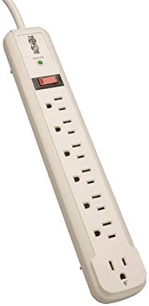 Tripp Lite 7-Outlet Surge Protector Power Strip with 6 Right Angle & 1 Transformer Outlet – 4 ft Durable Cord, Lifetime Warranty & K Equipment Insurance for Enhanced Device Safety – Ideal for Home & Office Use in Light Gray Finish Tripp Lite 7-Outlet Surge Protector Power Strip with 6 Right Angle & 1 Transformer Outlet – 4 ft Durable Cord, Lifetime Warranty & K Equipment Insurance for Enhanced Device Safety – Ideal for Home & Office Use in Light Gray Finish