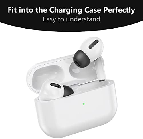 Lanwow Premium Memory Foam Ear Tips for Air Pods Pro – Ultimate Comfort & Noise Isolation, Anti-Slip Design, Fits Charging Case, 3 Sizes (S/M/L, Elegant Grey) – Enhance Your Audio Experience with Pain-Free Listening