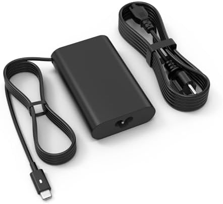 High-Speed 65 W USB-C Laptop Charger for Dell XPS & Latitude Models – Enhanced Compatibility with Multi-Protection Technology, UL Listed Safety Assurance, and Direct Manufacturer Quality for Optimal Performance
