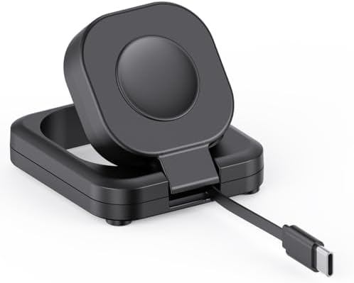 Portable Magnetic Charging Dock for Apple Watch – Foldable Fast Charger with Retractable USB-C Cable – Ultimate Travel Essential for All Series 10/9/8/7/6/5/4/3/2 and Ultra/2/SE – Effortless Power Solution for Active Lifestyle Enthusiasts