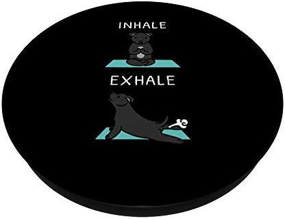 Staffordshire Bull Terrier Yoga Inhale Exhale Funny Dog PopSockets PopGrip: Swappable Grip for Phones & Tablets – Enhanced Compatibility and Speed