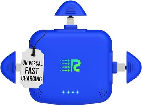 Ultimate Universe 3-in-1 Portable Charger – 3300 m Ah Power Bank with 2.4 A High-Speed Charging for i Phone, Android | Charges 3 Devices Simultaneously | Compact, Lightweight, and Pre-Charged for Immediate Use