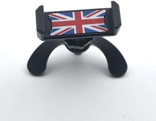 Union Jack-Themed Air Vent Smartphone Holder for Mini Cooper R-Series – Stylish, Secure 360-Degree Rotating Car Cradle with Universal Compatibility for Enhanced Driving Safety and Hands-Free Navigation