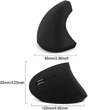Ergonomic Left-Handed Wireless Mouse – Rechargeable 2.4 G Vertical Design with 6 Customizable Buttons and 3 Adjustable DPI (800/1200/1600) for Superior Comfort and Enhanced Productivity on PC and Laptop