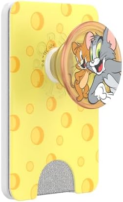 Disney Tom & Jerry Pop Socket Wallet – Whimsical Phone Grip & Expanding Card Holder with Mag Safe Compatibility – Wireless Charging Ready Accessory for Enhanced Everyday Convenience and Style