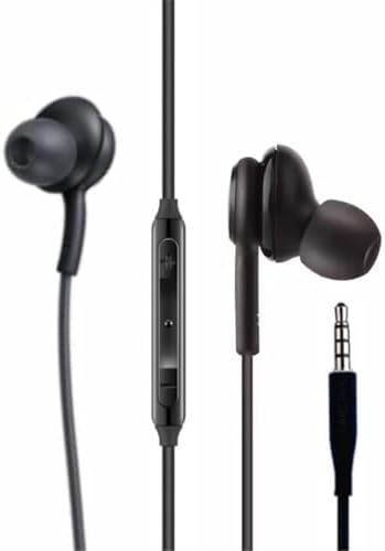 Premium 2025 In-Ear Earbuds for Samsung Galaxy – High-Fidelity Sound with 3.5 mm Jack, Built-in Microphone & Quick Volume Control – Ergonomic Black Design for Maximum Comfort and Extended Listening Enjoyment