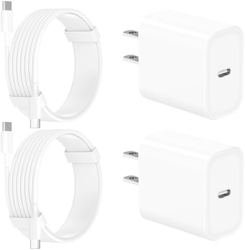 Linocell 20 W USB-C Wall Charger Duo with 6 FT MFi Certified Lightning Cable – Accelerated Charging for i Phone 14, 13, 12, 11 Pro Max & i Pad – Compact & Travel-Friendly Power Solution for Effortless Device Management