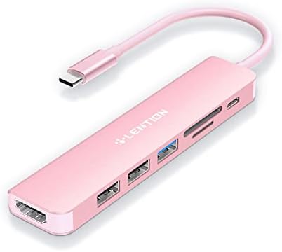 Elevate Your Connectivity with the LENTION USB C Hub: 100 W Fast Charging, 4 K HDMI Output, Dual Card Reader, and Versatile USB 3.0/2.0 Compatibility for Mac Book Pro, Mac Air, Surface, Chromebook, and More – Sleek Space Gray Design for Professionals and Creatives Seeking Enhanced Performance and Productivity