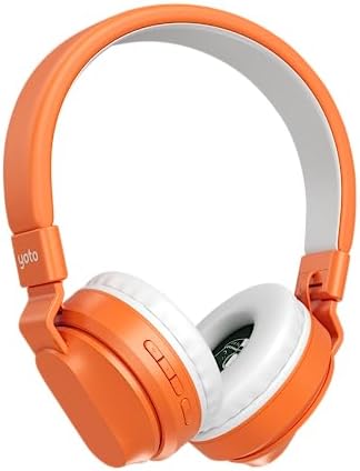 Yoto Wireless Bluetooth Headphones for Kids – Lightweight Over-Ear Design with Adjustable Fit and Volume-Limiting Safety Features, Foldable for Travel Convenience, Includes Carry Bag for Easy Portability and Enhanced Audio Experience