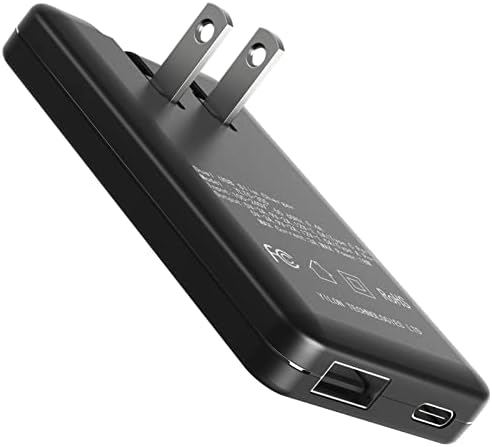 YILON Ultra-Slim 18 W Fast Plug Charger – Portable Dual-Port USB-C & QC3.0 Wall Adapter for Quick Charging i Phone X/11/12 Pro Max, Air Pods, Galaxy, i Pad Pro – Enhanced Safety & Travel Efficiency