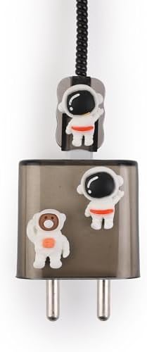 Adorable 3 D Cartoon Charger Protectors – Kitty & Bear Pack of 2 for i Phone 11, 12, 13, 14 Pro Max – Cute Silicone Cable Sleeves for Enhanced Durability & Style – Protect Your Charging Heads from Damage & Dust with Kawaii Designs – Compatible with 18 W & 20 W i Phone Chargers – Lightweight & Portable Charging Accessories for Everyday Use