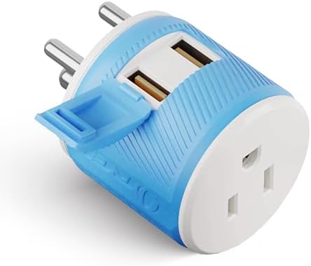 OREI Switzerland Travel Plug Adapter with Dual USB Ports – Ultimate Type J Charging Solution for USA Devices – Fast, Efficient Power for i Phones, Laptops, Tablets & More – Essential Travel Accessory for Hassle-Free Connectivity